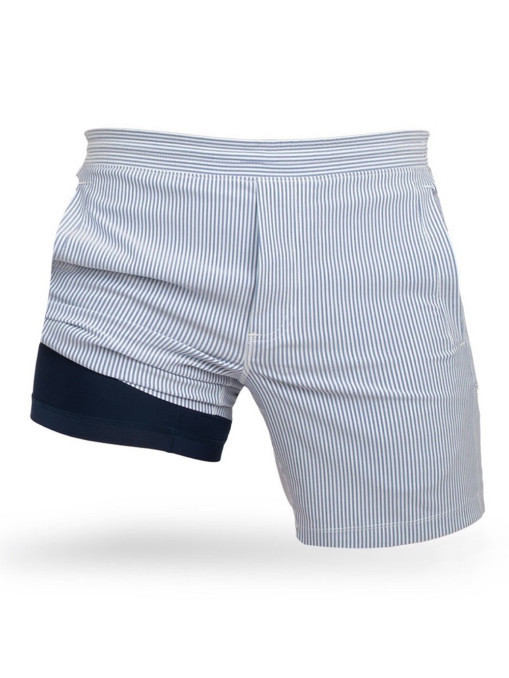 Birddogs Flying Wasps Seersucker Shorts Size XL Blue & White Boomstick 9” Inseam